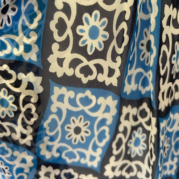 Milly silk halter dress blue floral backless excellent Size 8 - Picture 5 of 8